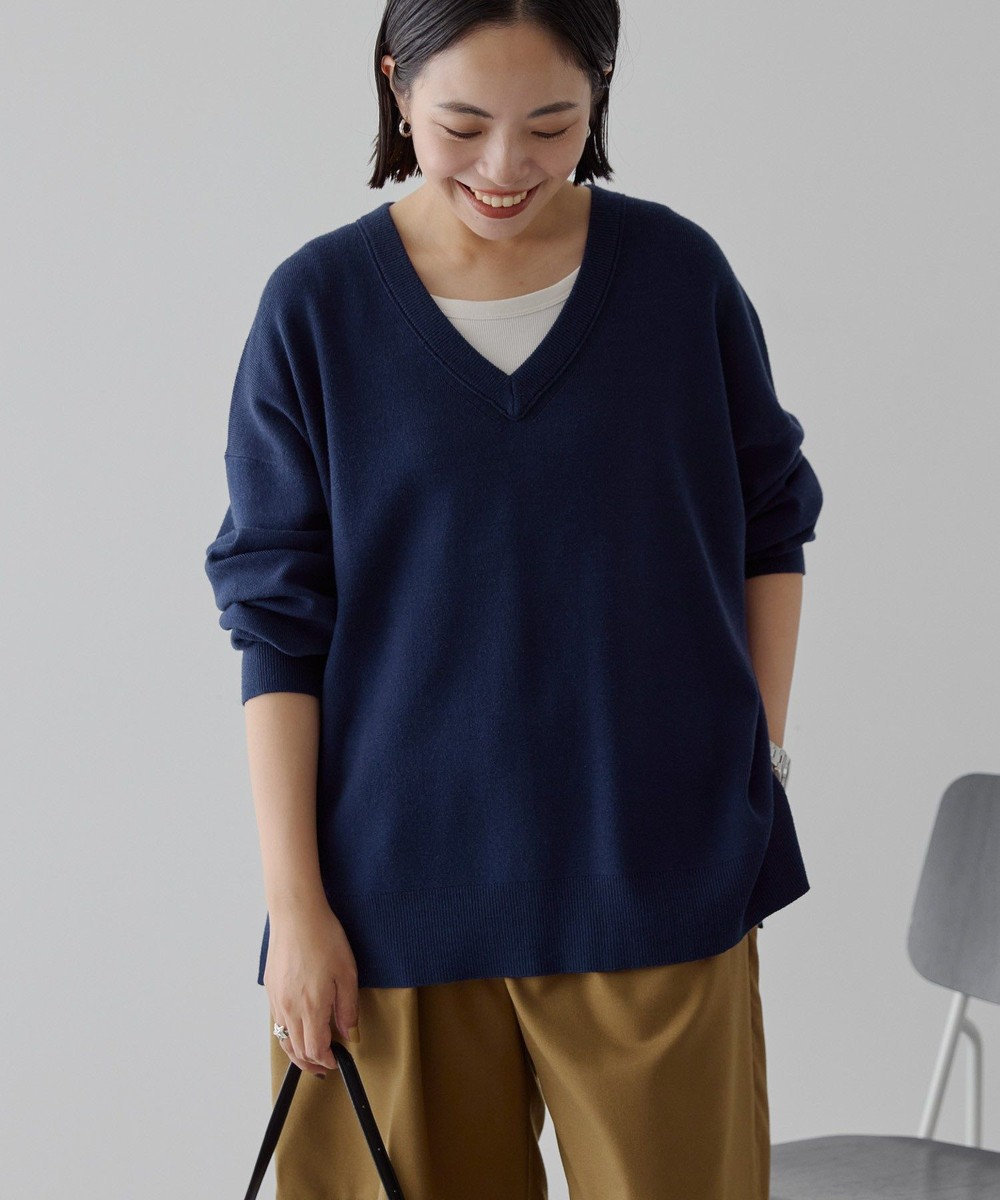 AMERICAN HOLIC バイパチVネックニットプルオーバー 