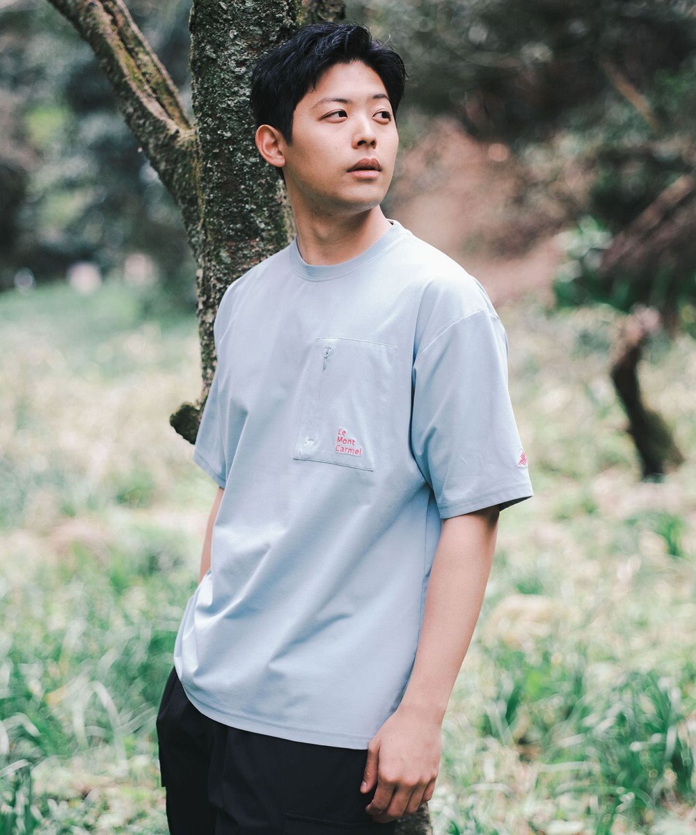 SHARE PARK MENS 【UVカット・吸水速乾・ストレッチ・軽量 】バックプリントポケットTシャツ（L・XLサイズ） 