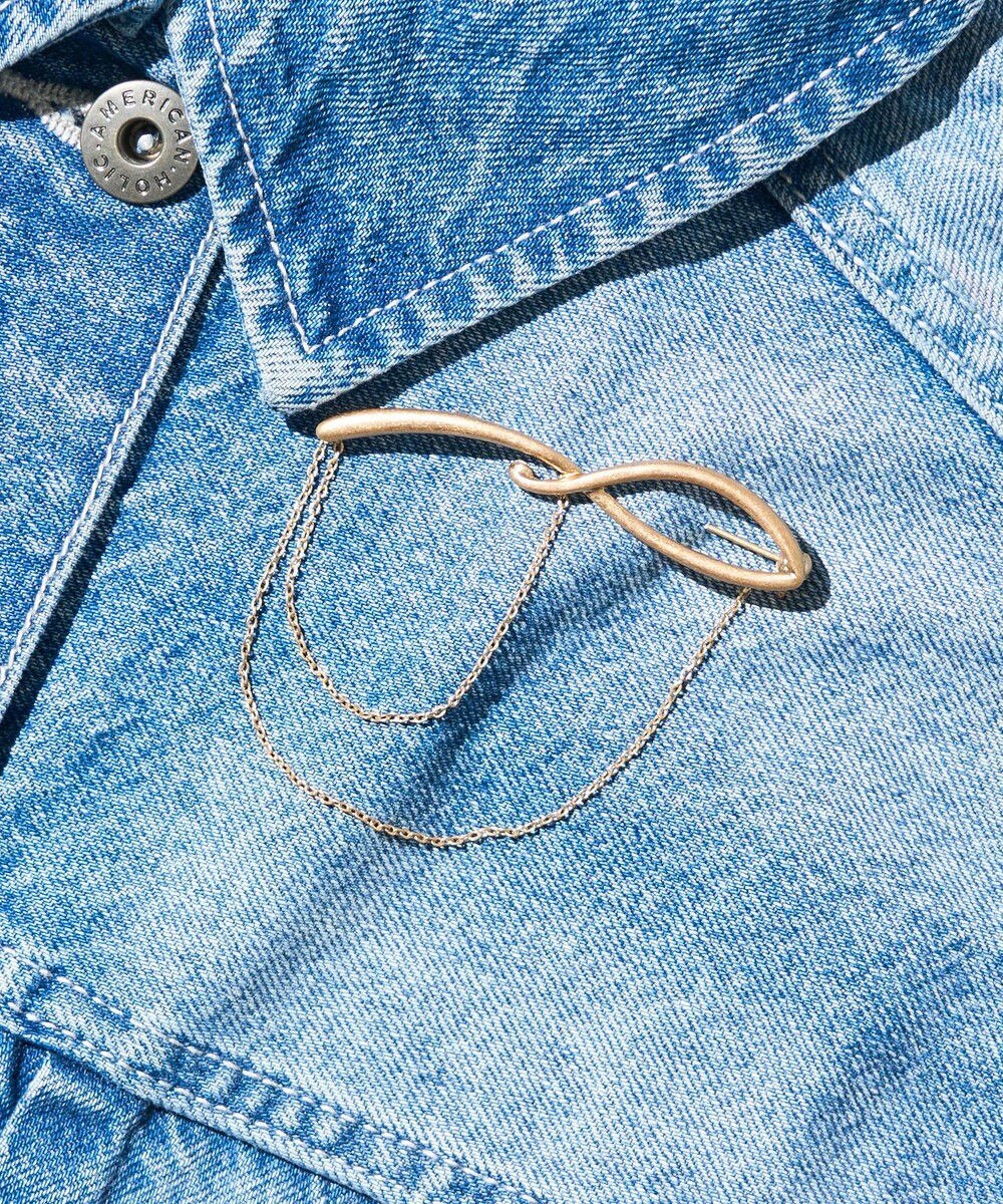 AMERICAN HOLIC ダブルチェーンブローチ 