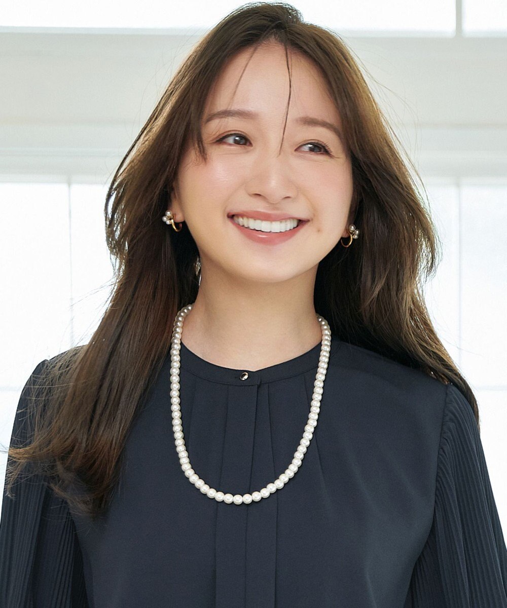 ANY 【WEB限定】パールフープピアス(両耳用) 