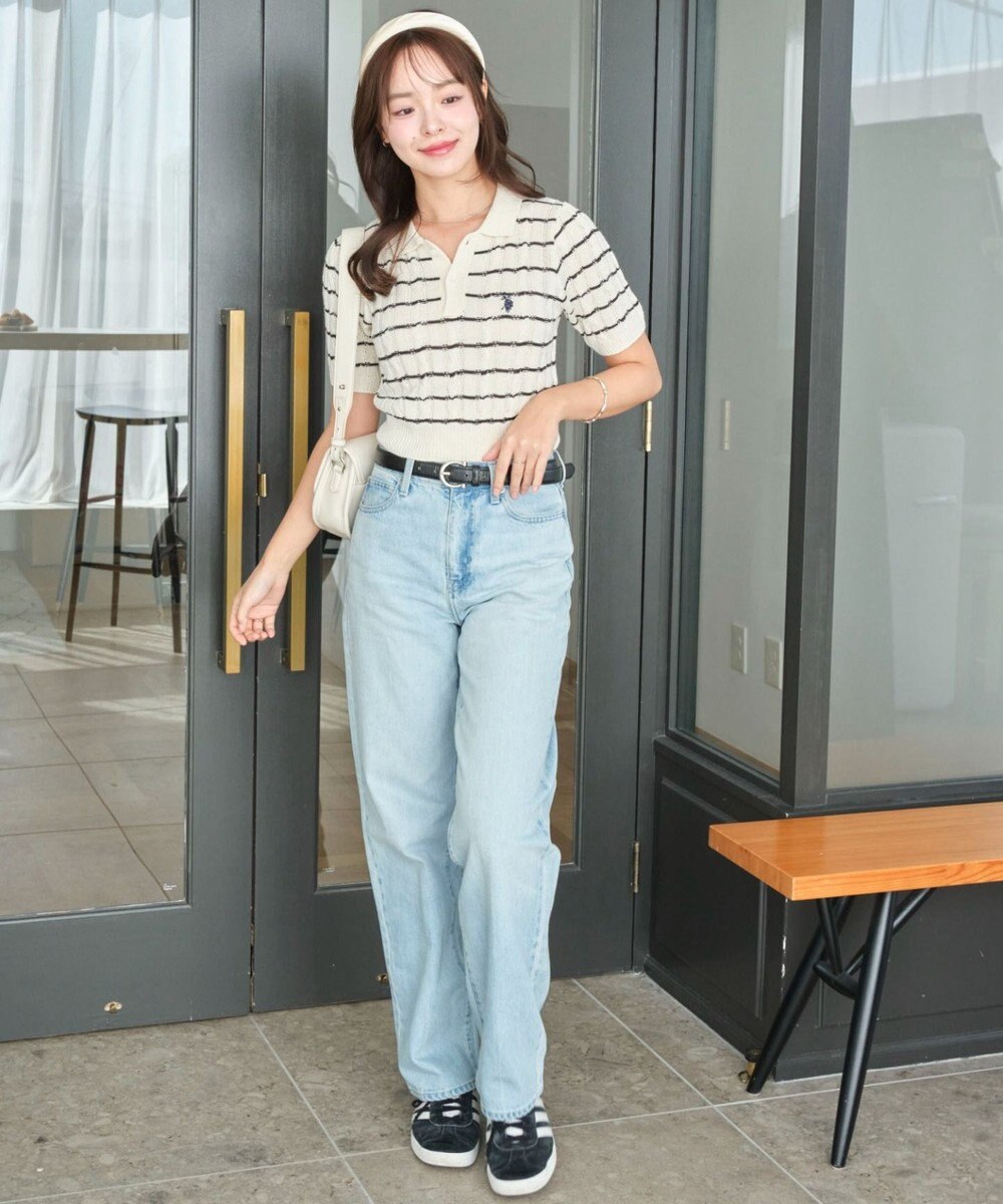 WEGO 別注USPOLO　ケーブルニットポロ 