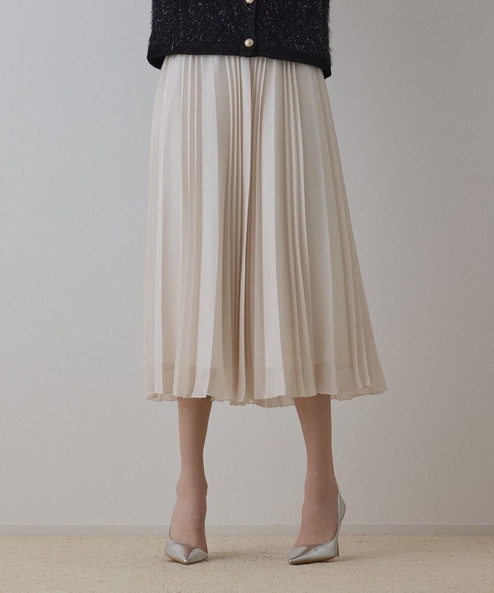 GRACE CONTINENTAL メッシュプリーツスカート 