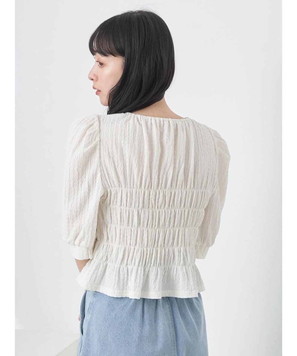 earth music&ecology ポコポコシャーリングトップス 