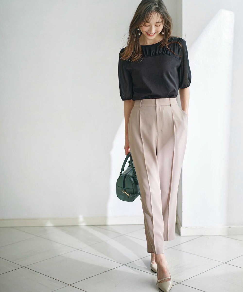 ANY SIS 【接触冷感・UVカット・速乾】コンフォートビューティサテン パンツ 