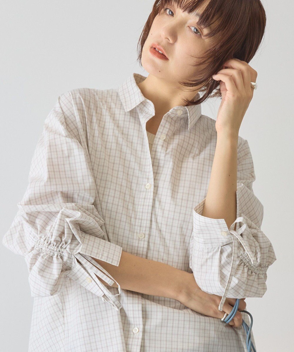 AMERICAN HOLIC 【イージーケア】バックギャザーリボンシャツ 