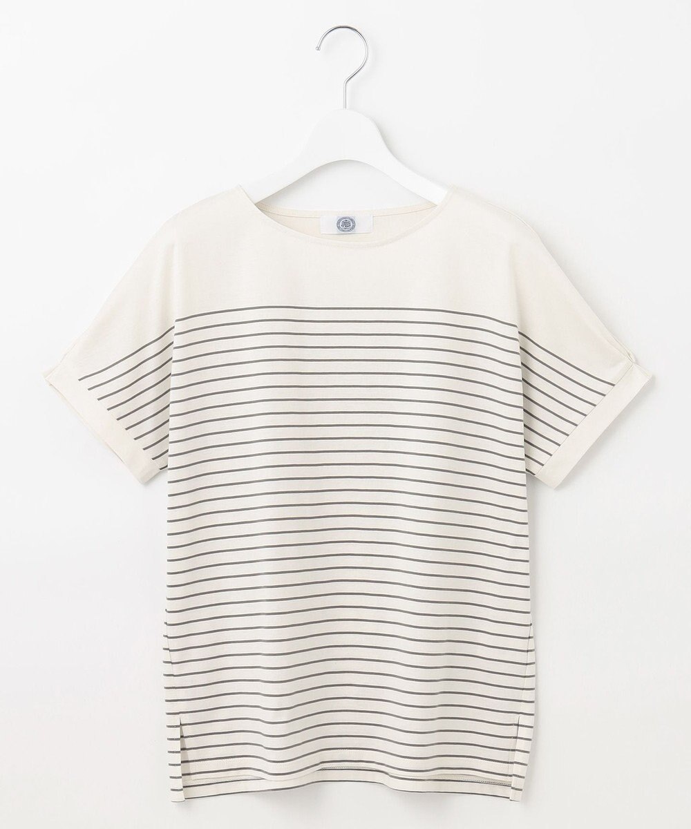 J.PRESS LADIES パネルボーダー ドルマン カットソー 