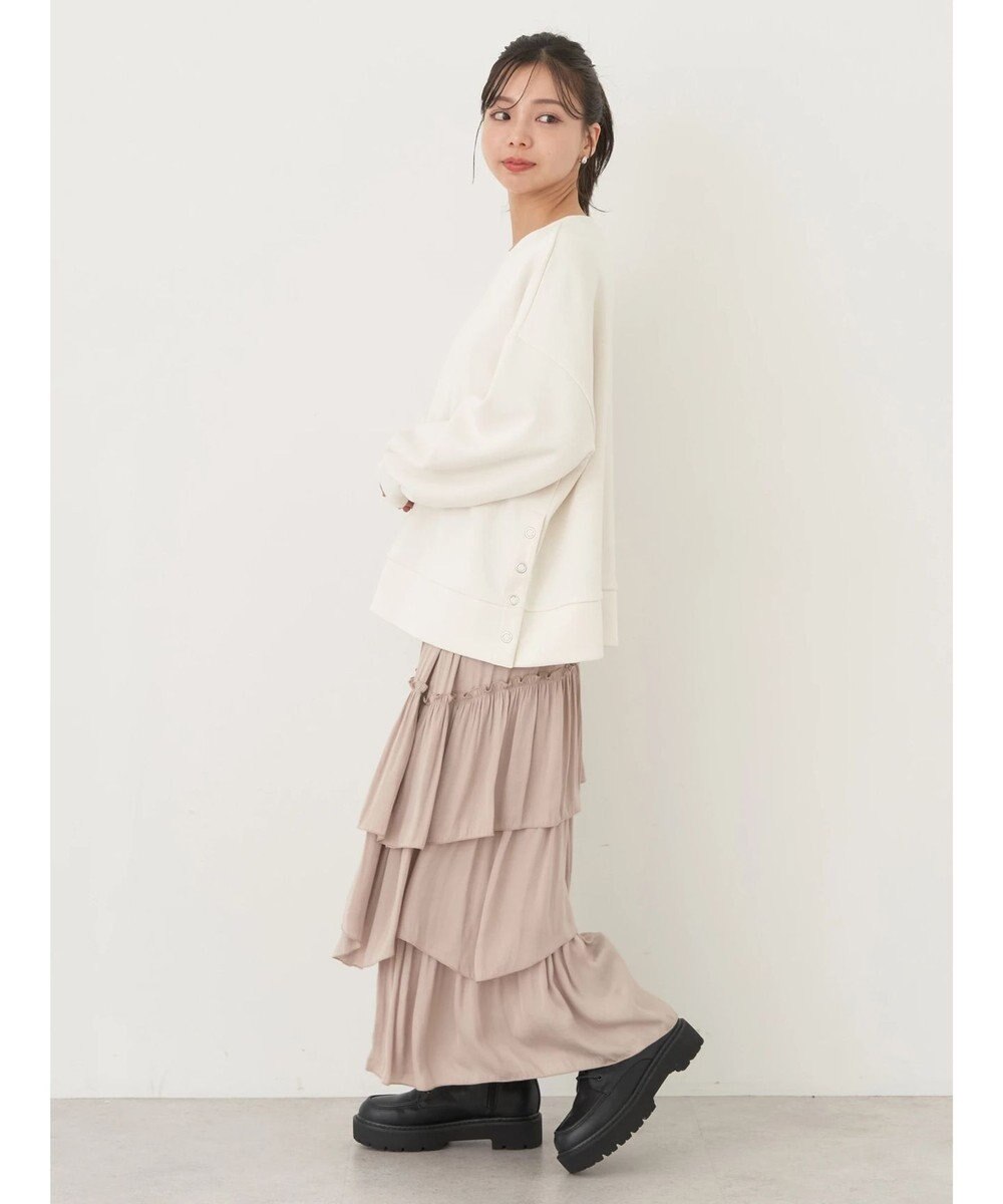 earth music&ecology サイドボタンダンボールプルオーバー 