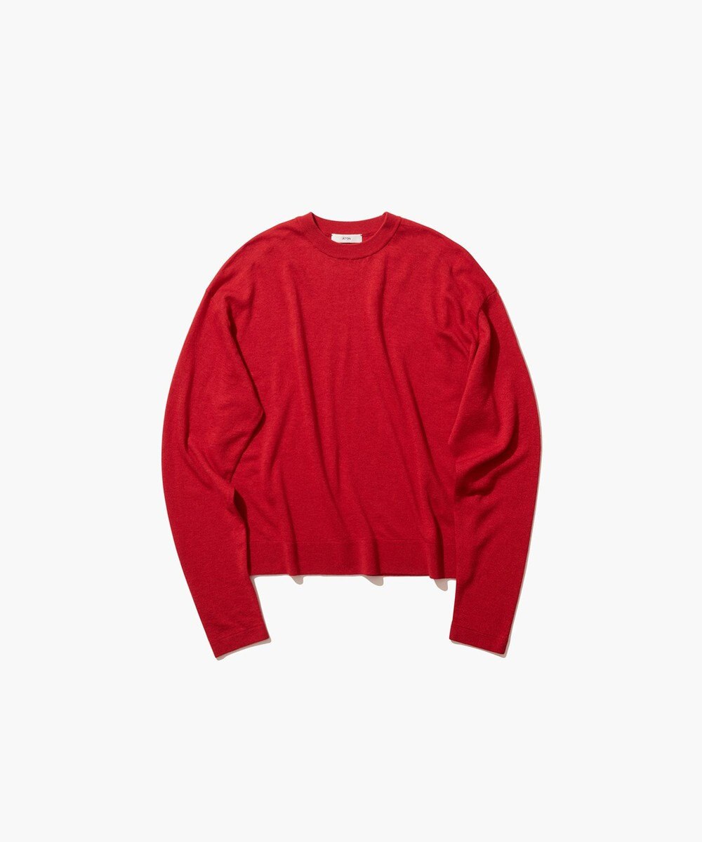 ATON GARMENT DYED CASHMERE SILK | クルーネックセーター 