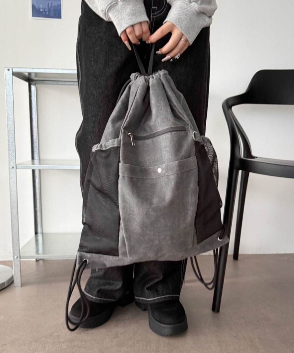 WEGO サイドメッシュポケットナップサック 