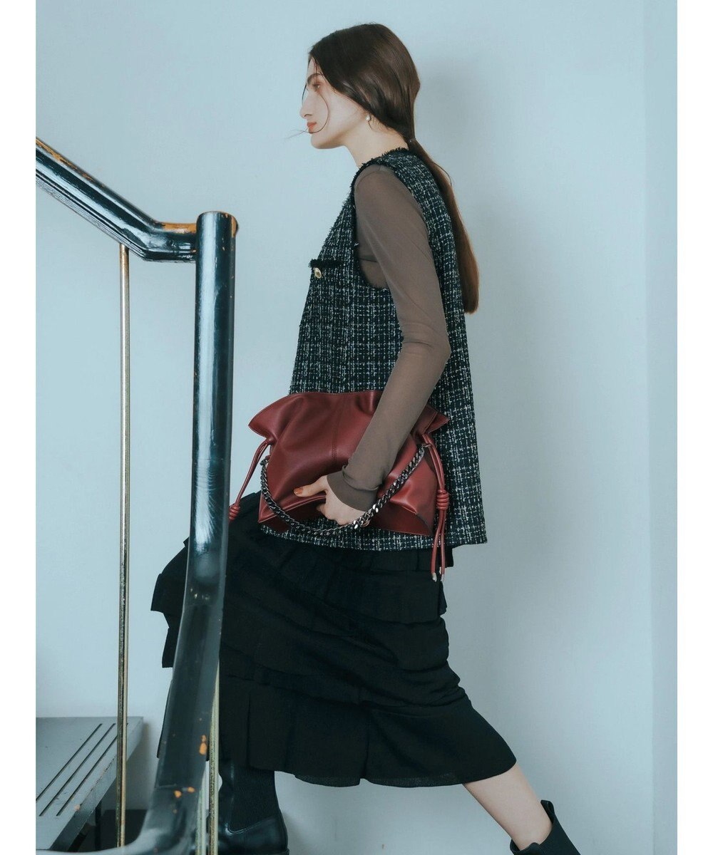 YECCA VECCA 【CLASSY.掲載】2wayチェーンギャザーバッグ 