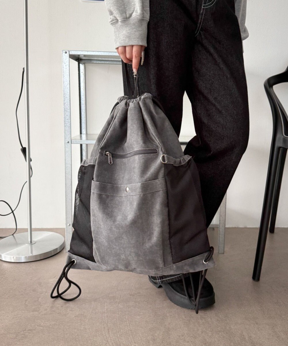 WEGO サイドメッシュポケットナップサック 