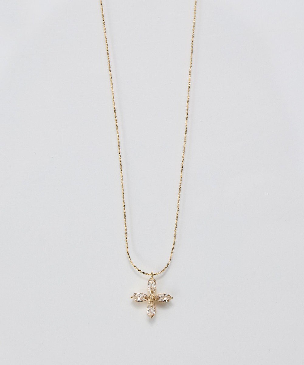 Phoebe 【金属アレルギー対応】フォーペタルズビジューネックレス/ニッケルフリー ゴールド 
