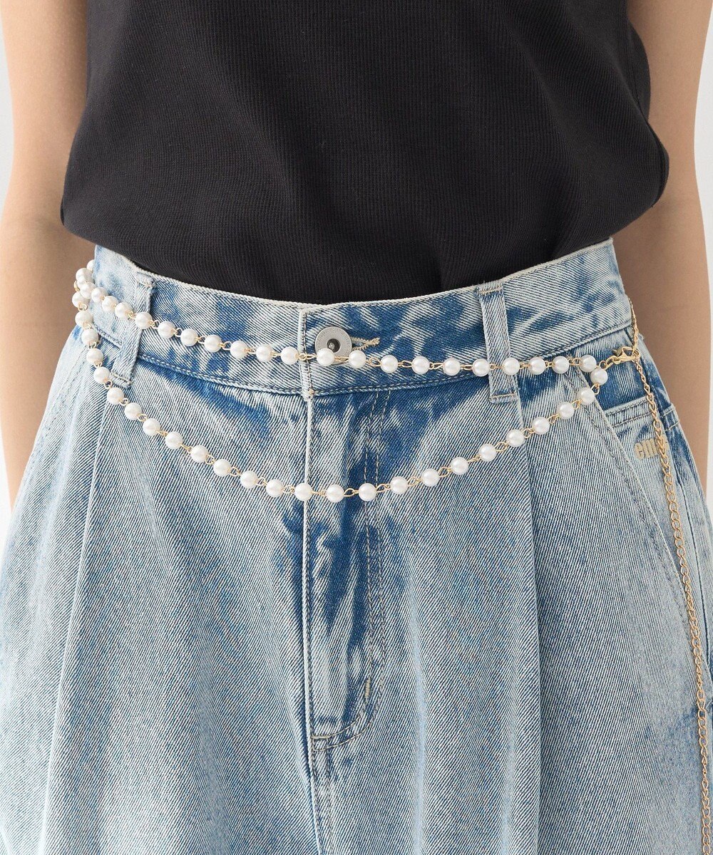 earth music&ecology パールチェーンベルト 