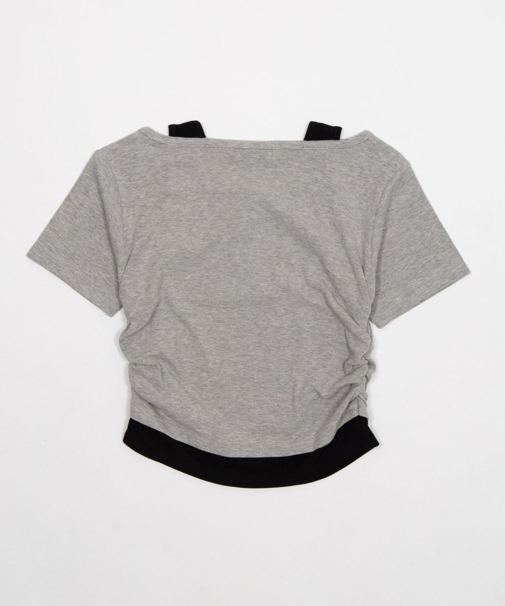 WEGO レイヤードキーネック半袖T 