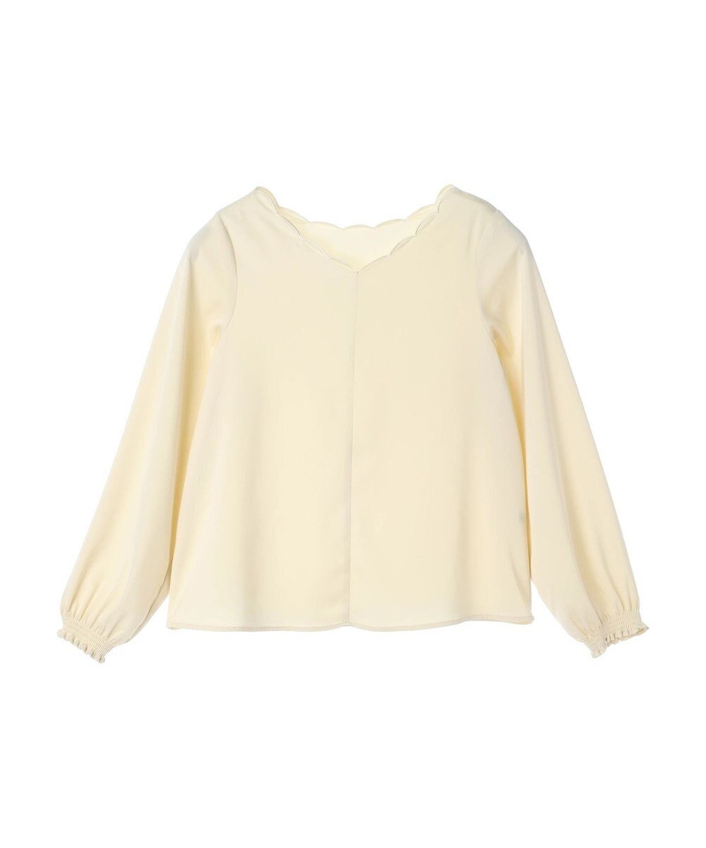 earth music&ecology スカラップブラウス 