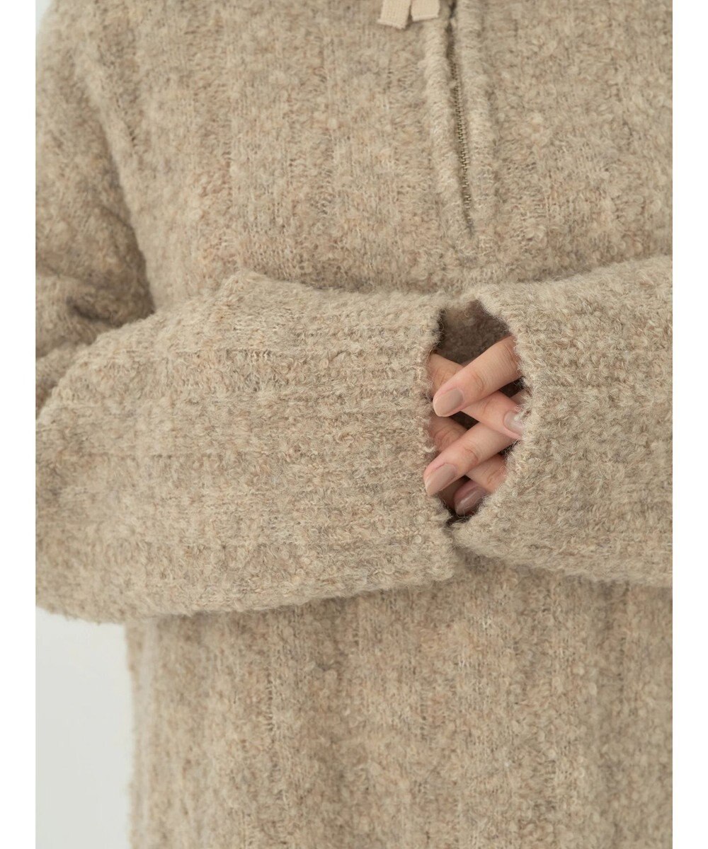 earth music&ecology ブークレハーフジップミニワンピース 