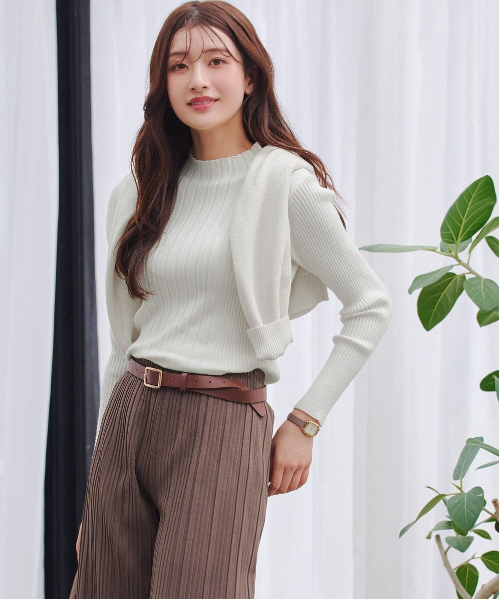 Tiaclasse 【新色追加・洗える】ランダムリブニットプルオーバー 