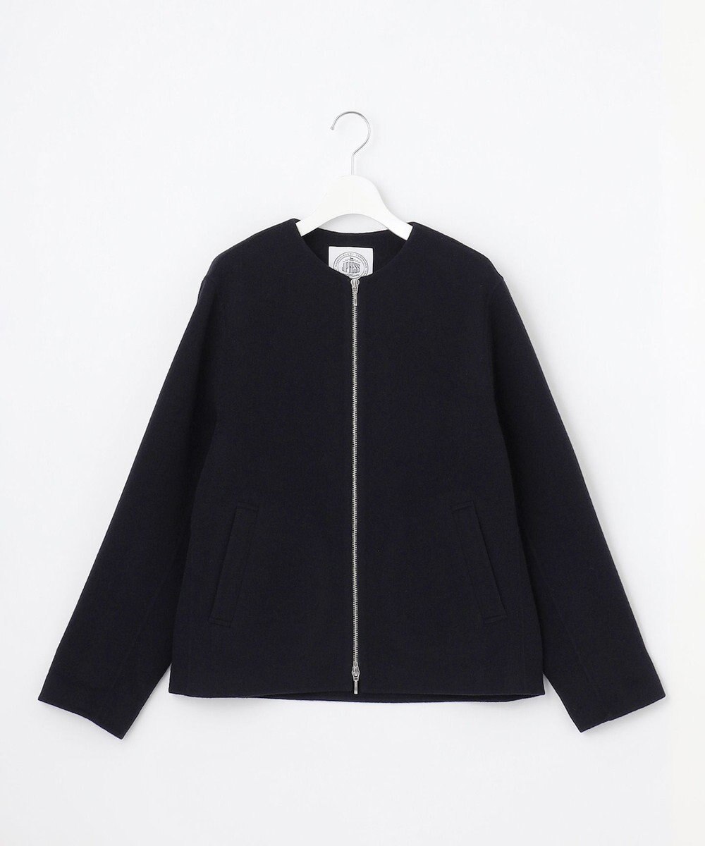 J.PRESS LADIES S ウールナイロンリバー ノーカラー コート 