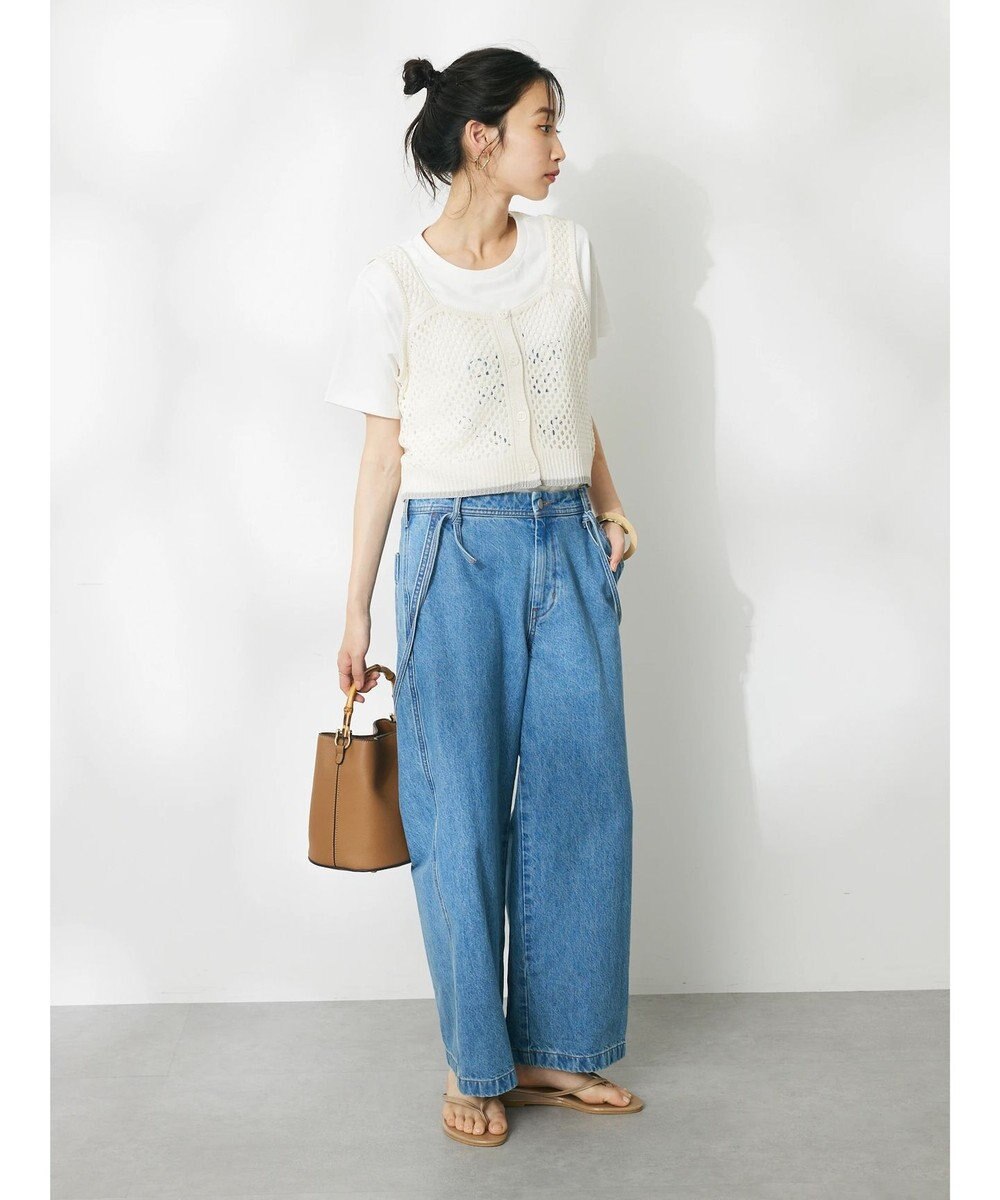 CRAFT STANDARD BOUTIQUE 配色メッシュニットビスチェ 