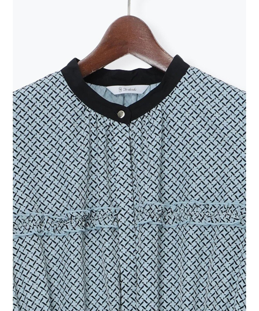 Te chichi バイカラーシャーリングワンピース 