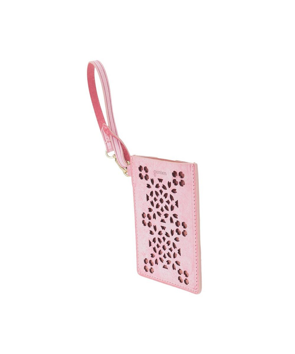 genten 【新色】フラッターカットワーク パスケース 