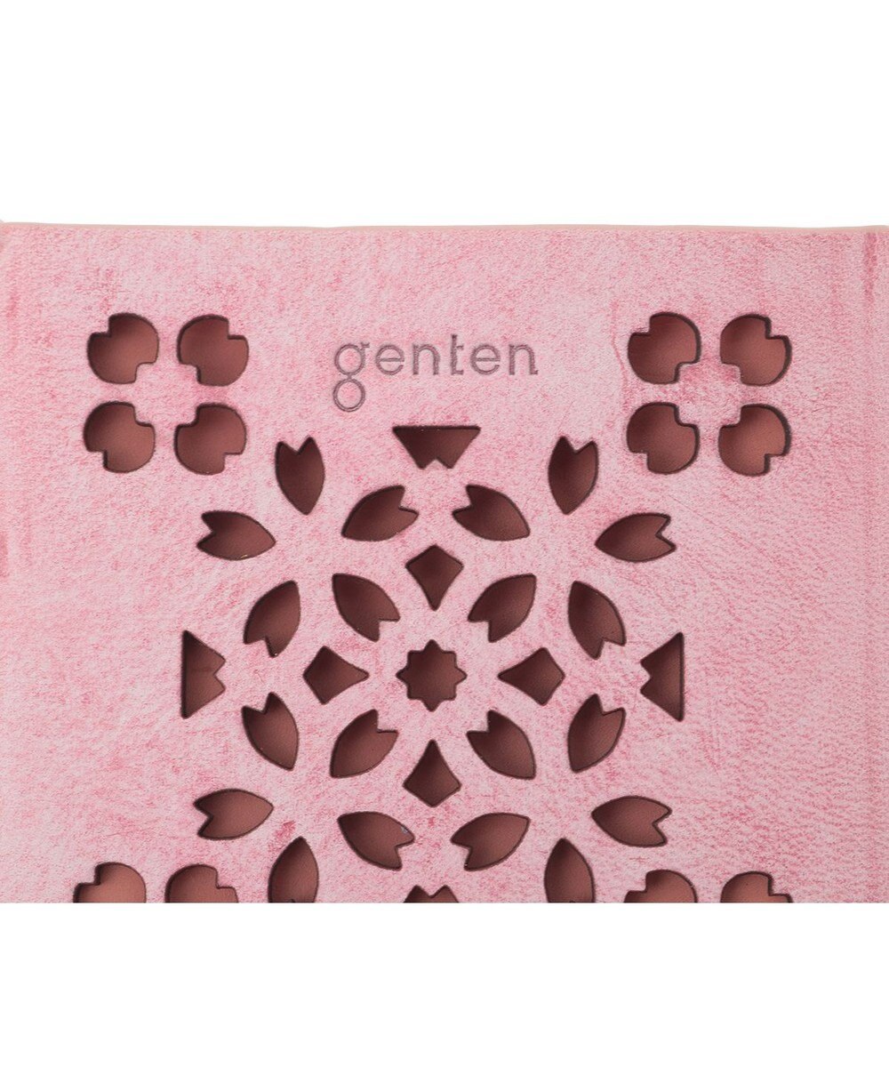 genten 【新色】フラッターカットワーク パスケース 