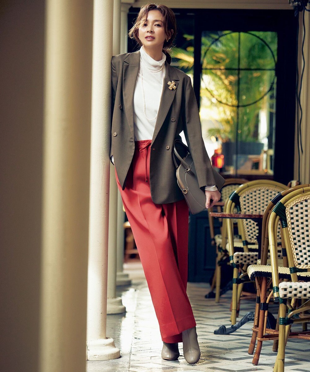 SHIHOさん着用・洗える】シアーツイストガーゼ カットソー / 自由区 L  