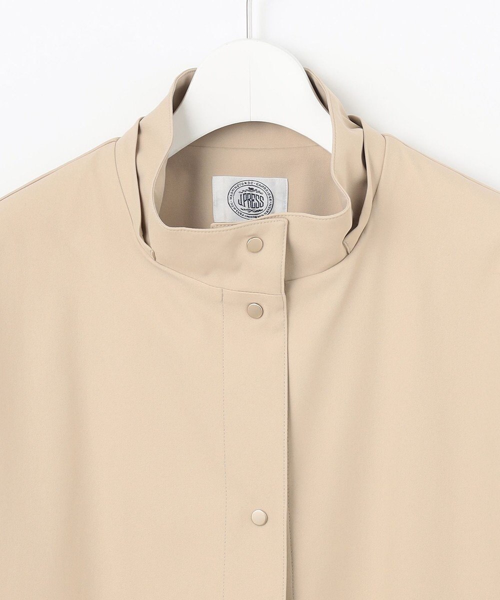 J.PRESS LADIES 【洗える・撥水】ドライツイルストレッチ フーディ アウター 