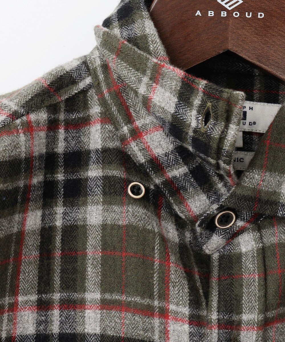 JOSEPH ABBOUD 【柔らかな肌触り/暖かい】 ラフィーコットンフランネルシャツ 
