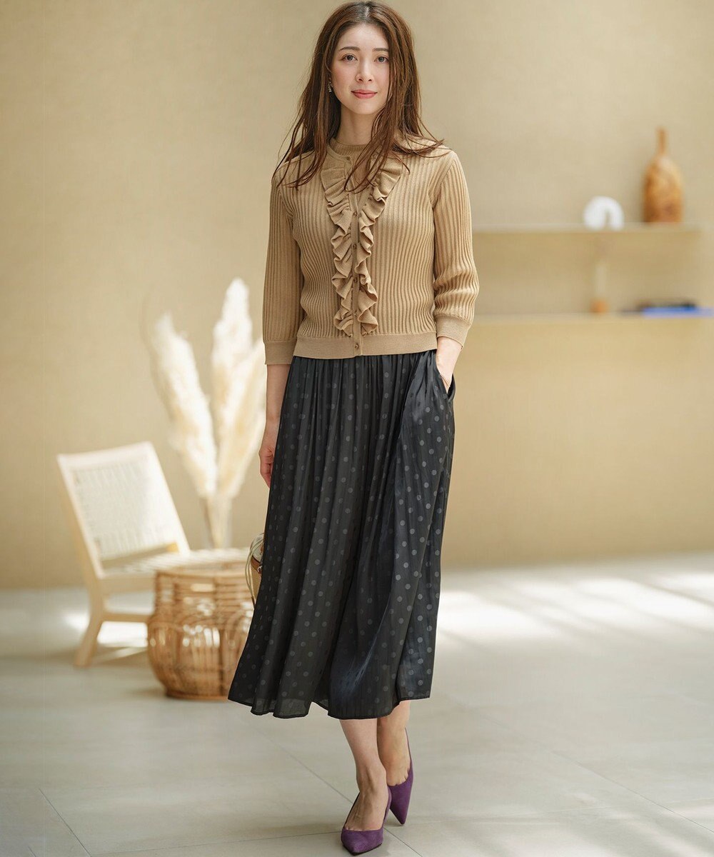 組曲 【秋のNEWカラー追加】ギャザーライトデシン パンツ 