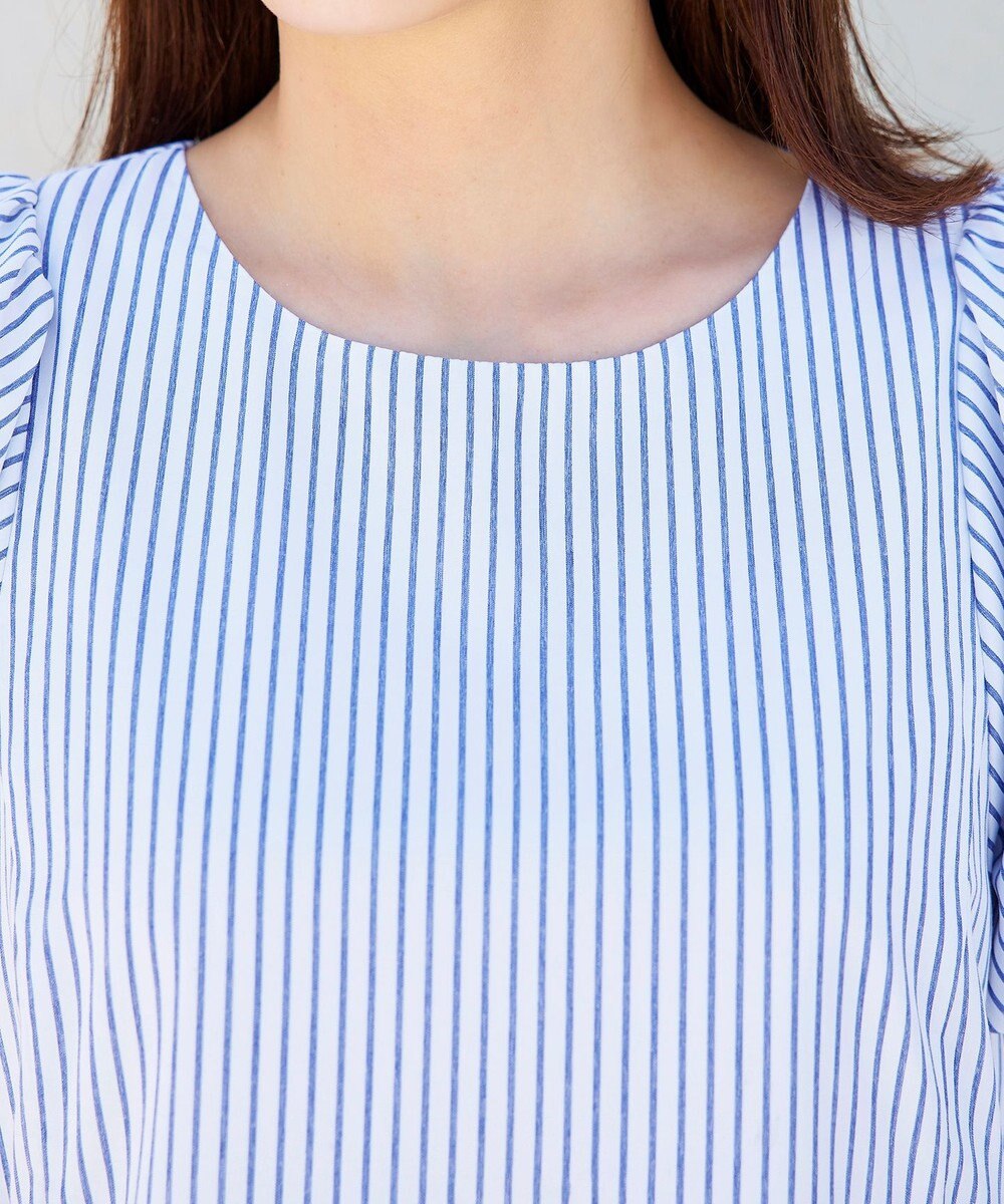 Tiaclasse 【洗える】バルーンスリーブサイドギャザーワンピース 