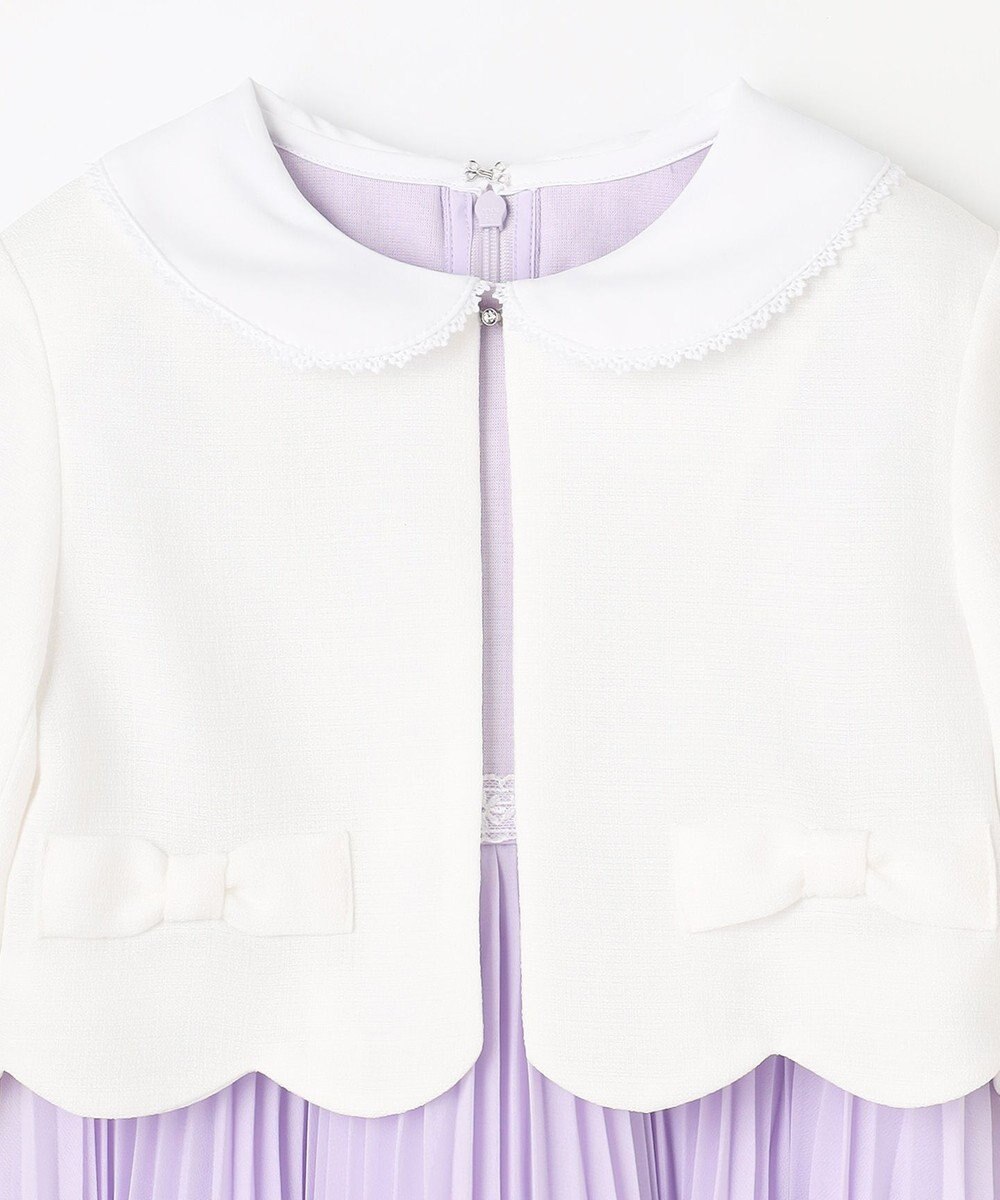 ANY KIDS 【2点セット】リボンボレロジャケット+シフォンプリーツ ワンピース 