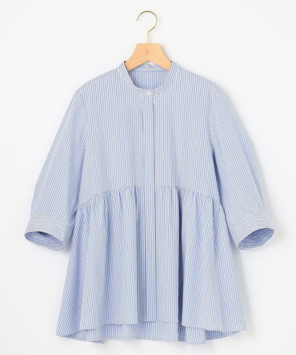 組曲 L 【WEB限定】コンパクトシャーティング ペプラムブラウス 