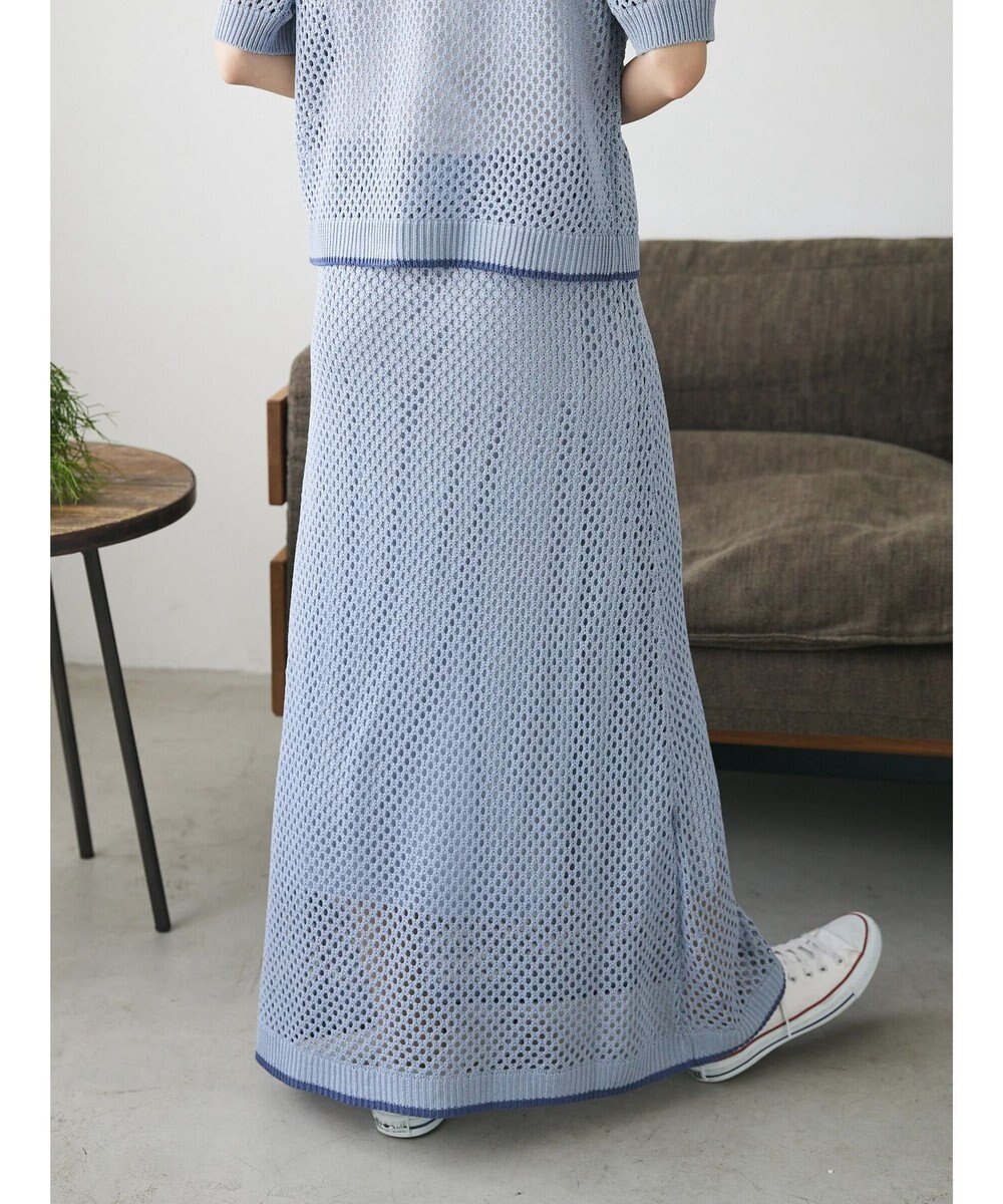 CRAFT STANDARD BOUTIQUE 配色メッシュニットスカート 