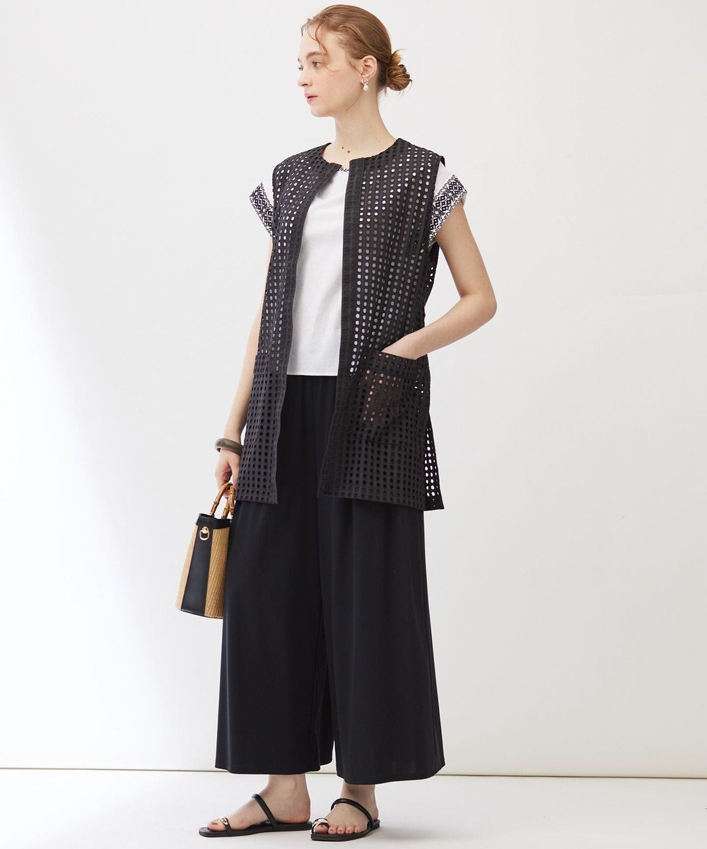 23区 【Indian Factory】コットンフレックス エンブロイダリーブラウス 