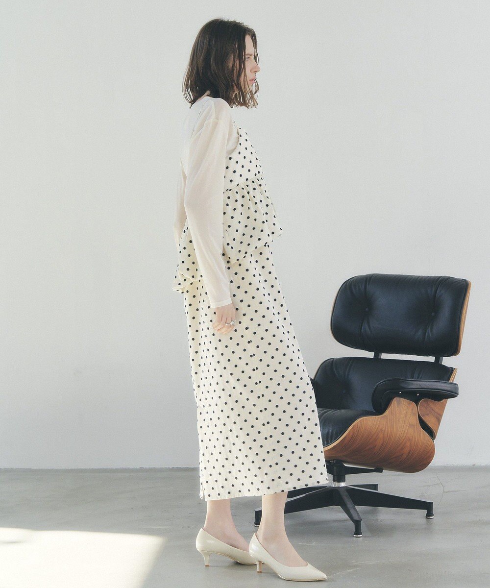 YECCA VECCA ドット柄バルーンキャミワンピース 