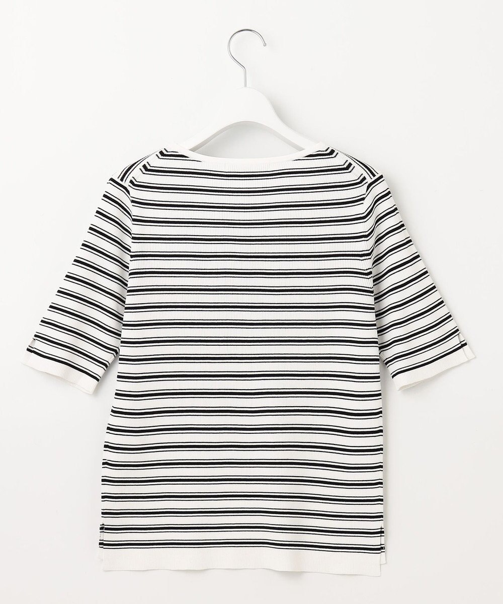 23区 【洗える】レーヨンポリエステルストレッチ 5分袖 ニット 