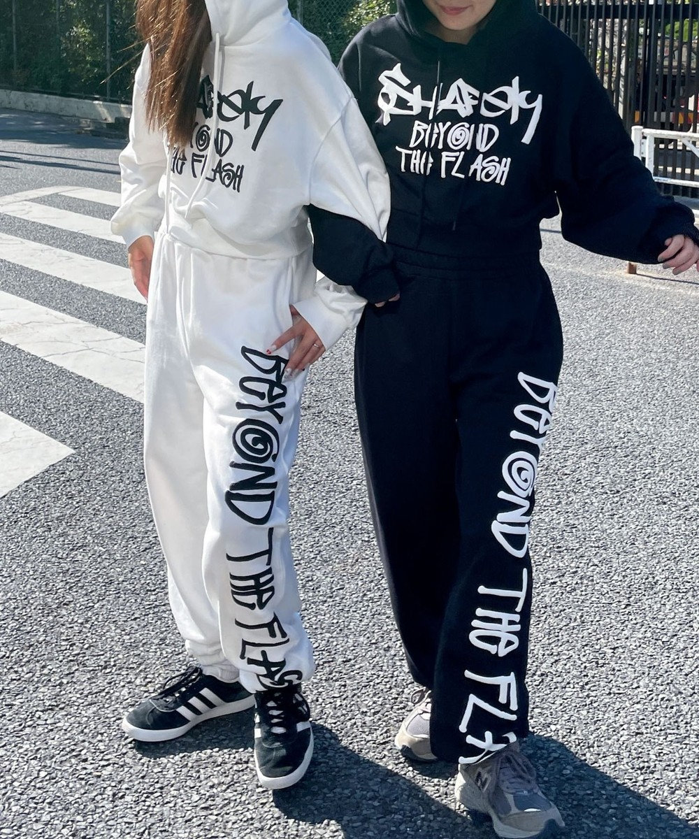 WEGO ハンドライティングショートパーカー 