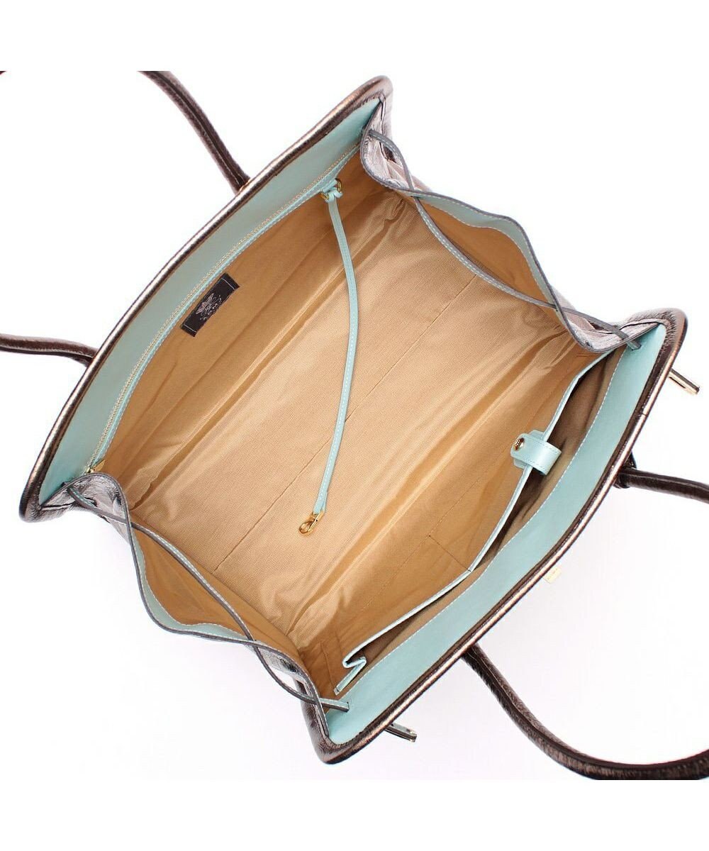 A.D.M.J. 【牛革】クラックメタル/イタリアンレザー前金具付トートL 