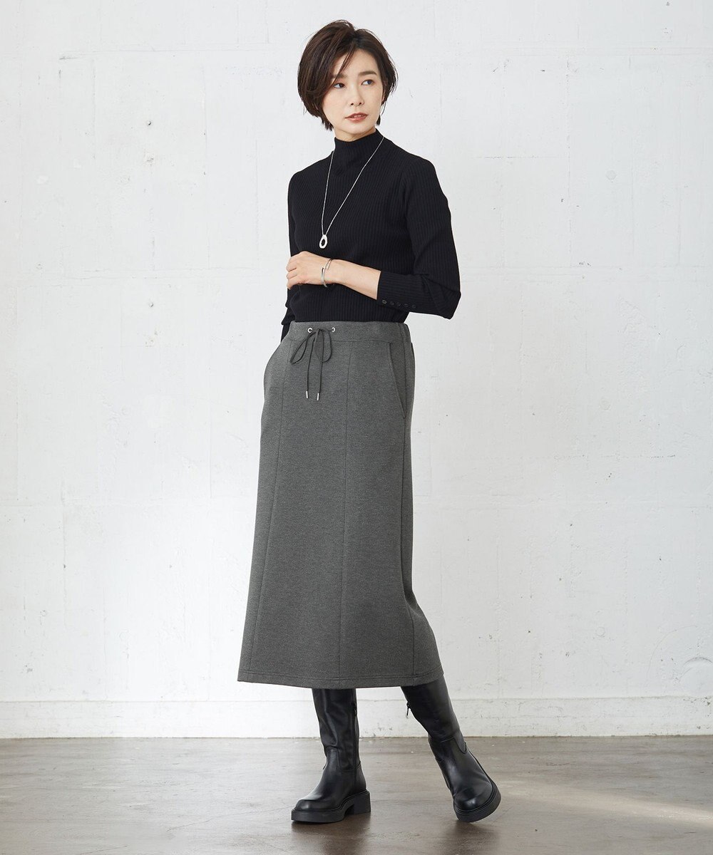 J.PRESS LADIES 【洗える】デュアルウォームポンチ スカート 