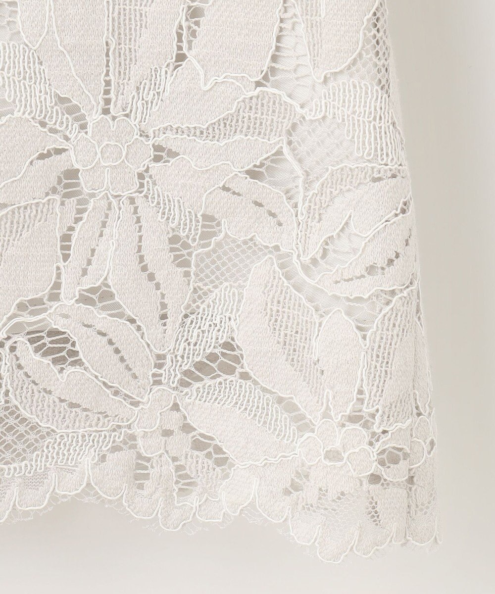 自由区 【XSサイズ～/洗える/セット可】フラワーコードレース ペプラムブラウス 