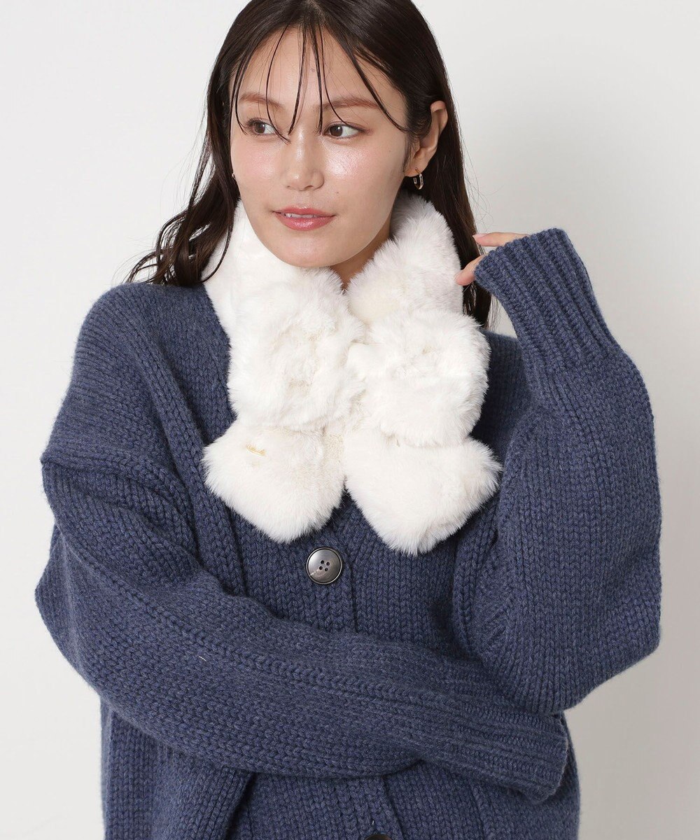 MOONBAT 【新色追加】PAUL & JOE ACCESSOIRES フェイクファーリボンマフラー 