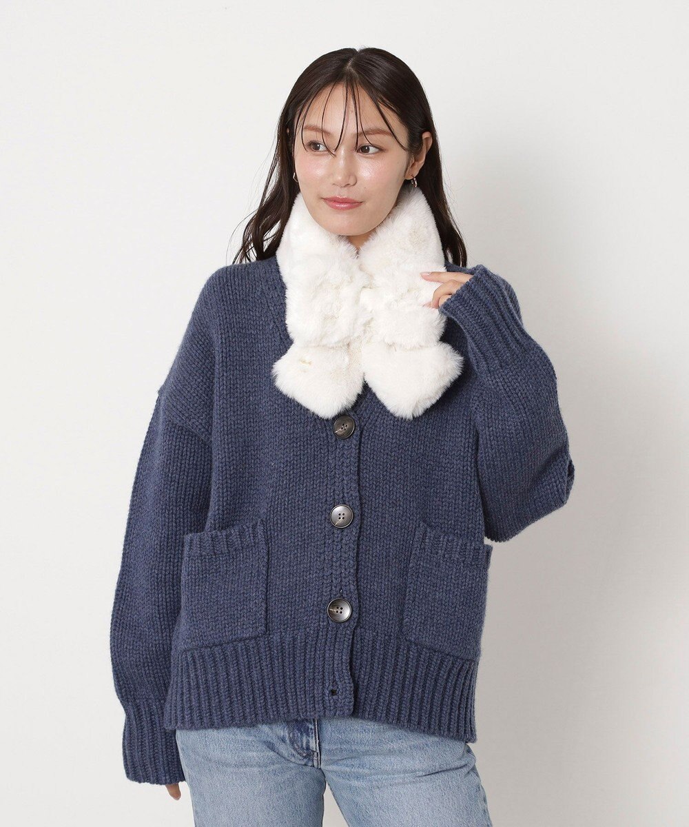 MOONBAT 【新色追加】PAUL & JOE ACCESSOIRES フェイクファーリボンマフラー 