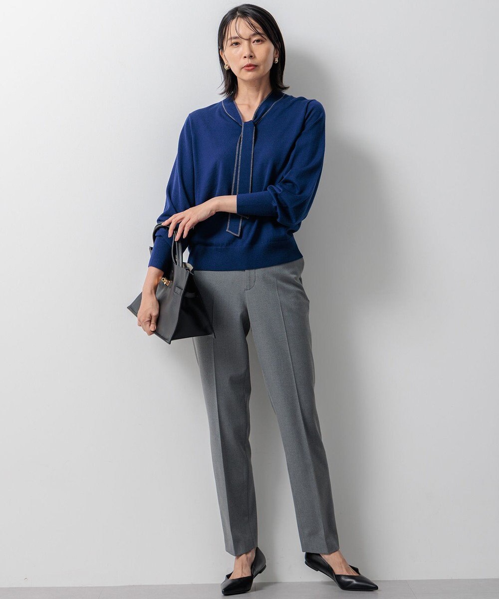 23区 S 【洗える】ウーステッドウール ボウタイ ニット 