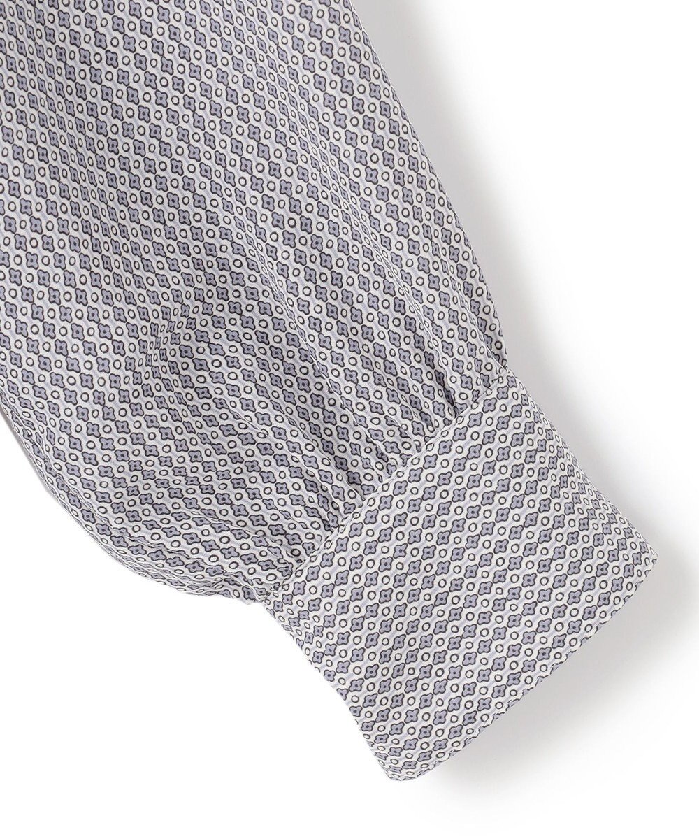 23区 L 【洗える】ヴィンテージ プリント ピンタック ブラウス 