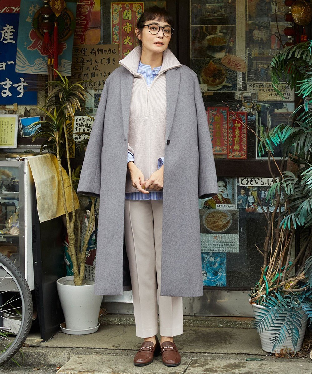 ICB ウールライトメルトン チェスターコート 