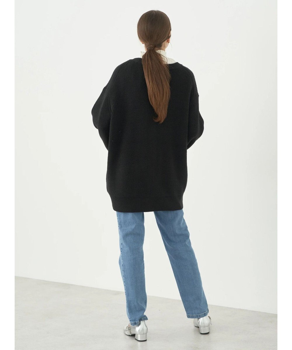 earth music&ecology アンチピリング畦Ｖネックカーディガン 