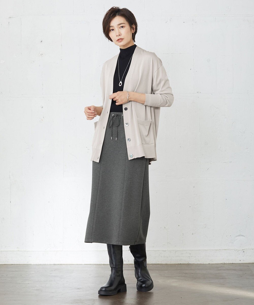 J.PRESS LADIES 【洗える】デュアルウォームポンチ スカート 