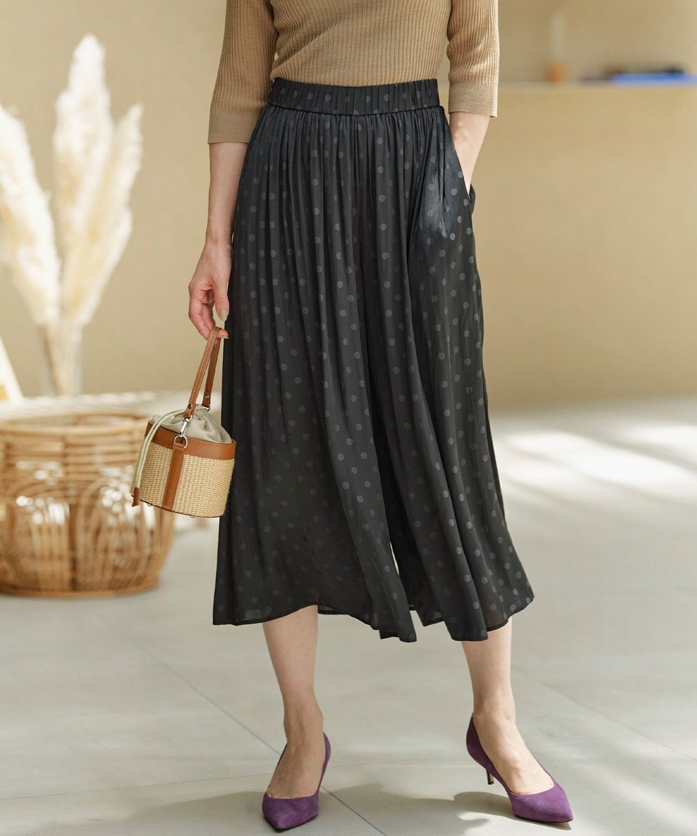 組曲 【秋のNEWカラー追加】ギャザーライトデシン パンツ 