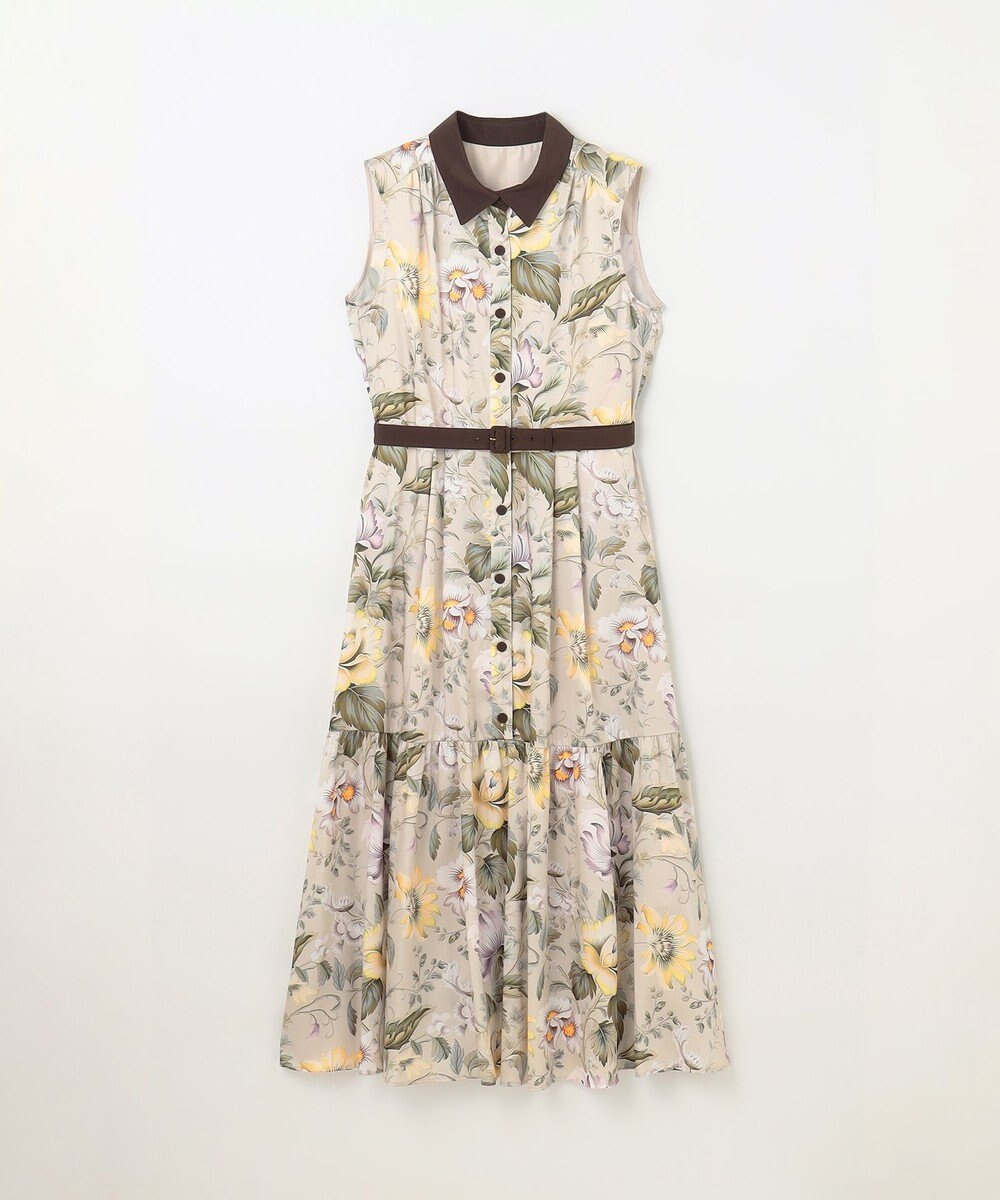 GRACE CONTINENTAL ボタニカルプリントワンピース 